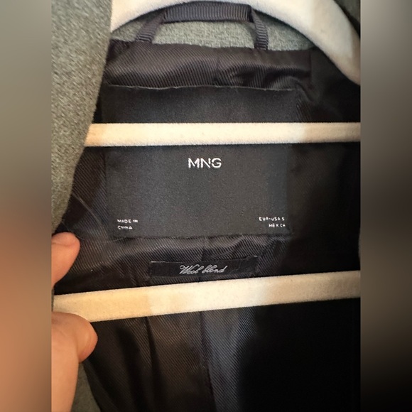 MNG WOOL BLEND DOUBLE BREASTED COAT SIZE small - Picture 4 of 6